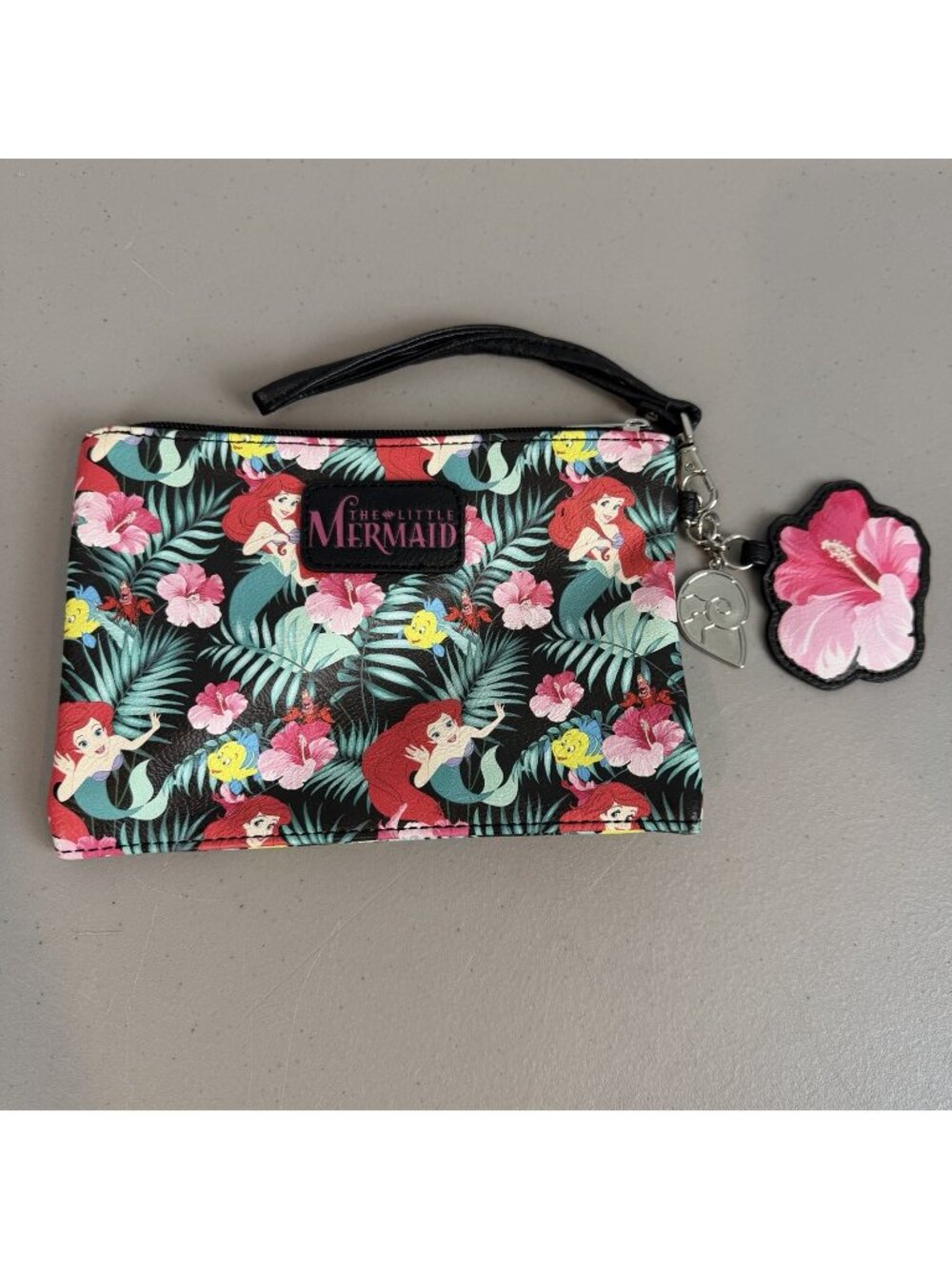 Loungefly Disney The Little Mermaid Zip Wristlet with Strap and Charms